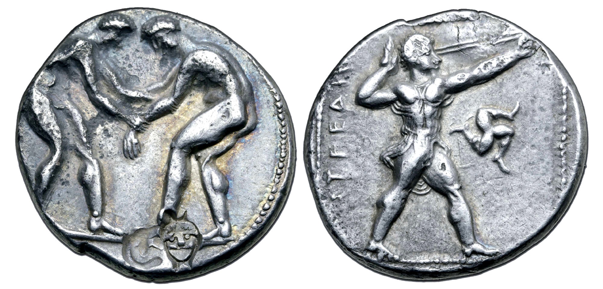 Pamfylien, Aspendos, Stater ca 380/75-330/25 f.Kr - Olympiska motiv - Ett vackert och välpräglat exemplar