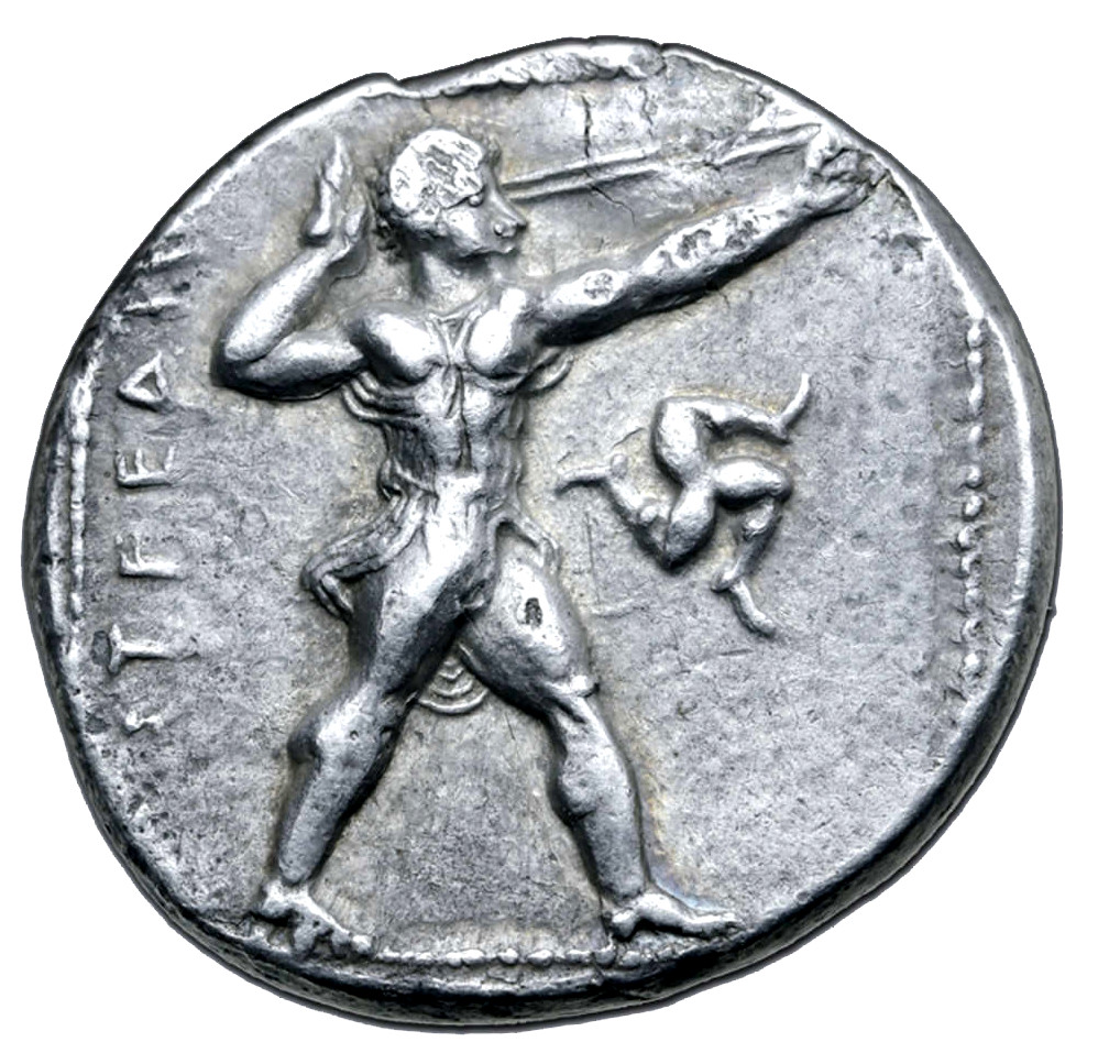 Pamfylien, Aspendos, Stater ca 380/75-330/25 f.Kr - Olympiska motiv - Ett vackert och välpräglat exemplar