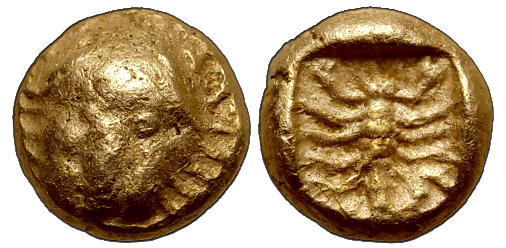 Ionien, Miletos, Elekrum 1/4 Stater cirka 600-546 f.Kr