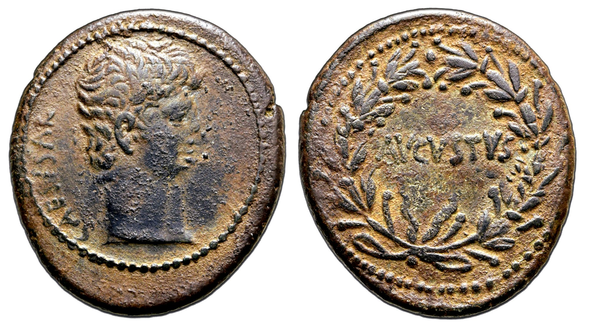 Augustus 27 f.Kr-14 e.Kr, Mindre Asien, osäker myntort, Brons 30mm på stort myntämne