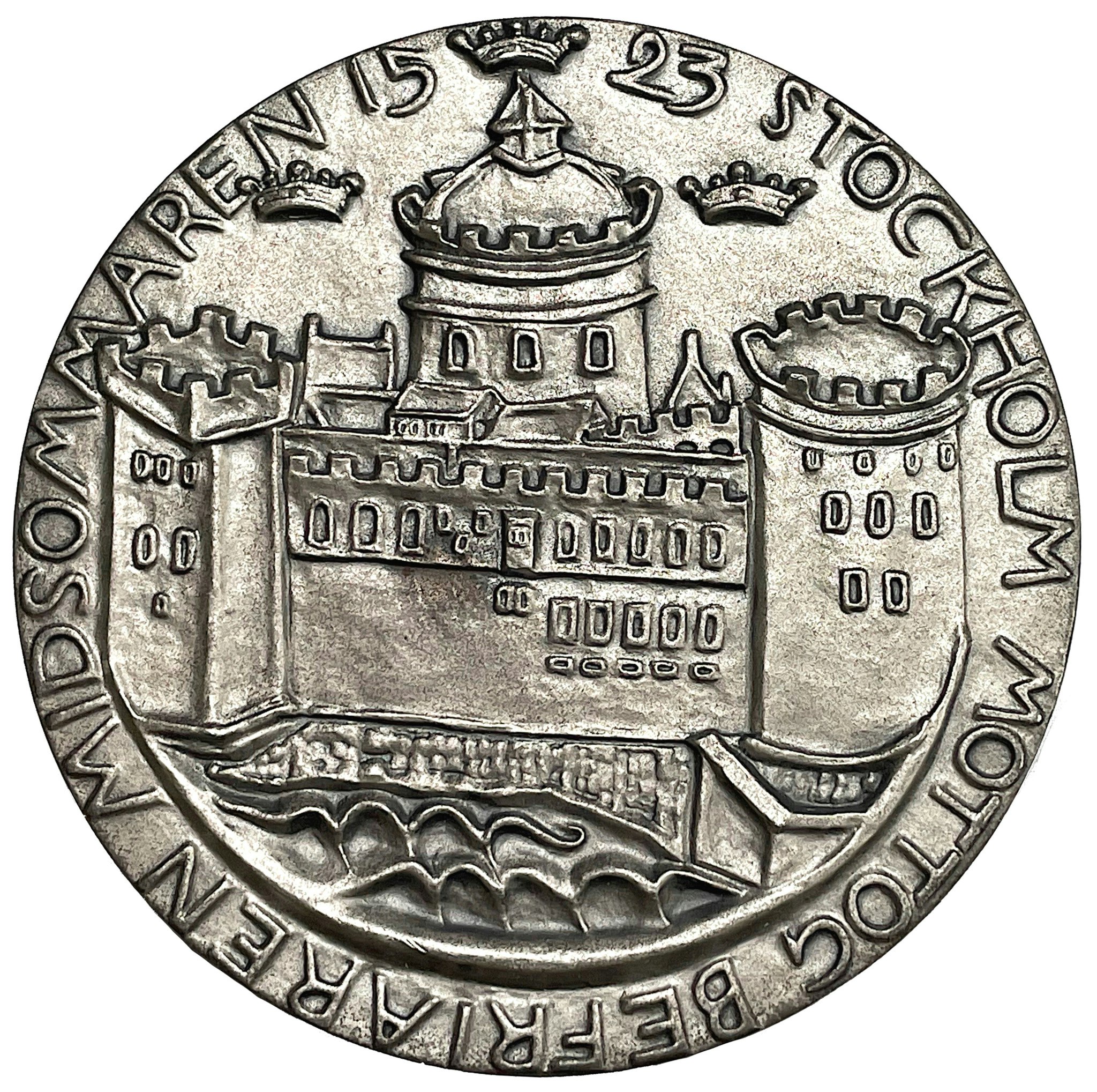 Carl Milles Silvermedalj, Gustav Vasas 400-årsminne 1523-1923 - MYCKET SÄLLSYNT