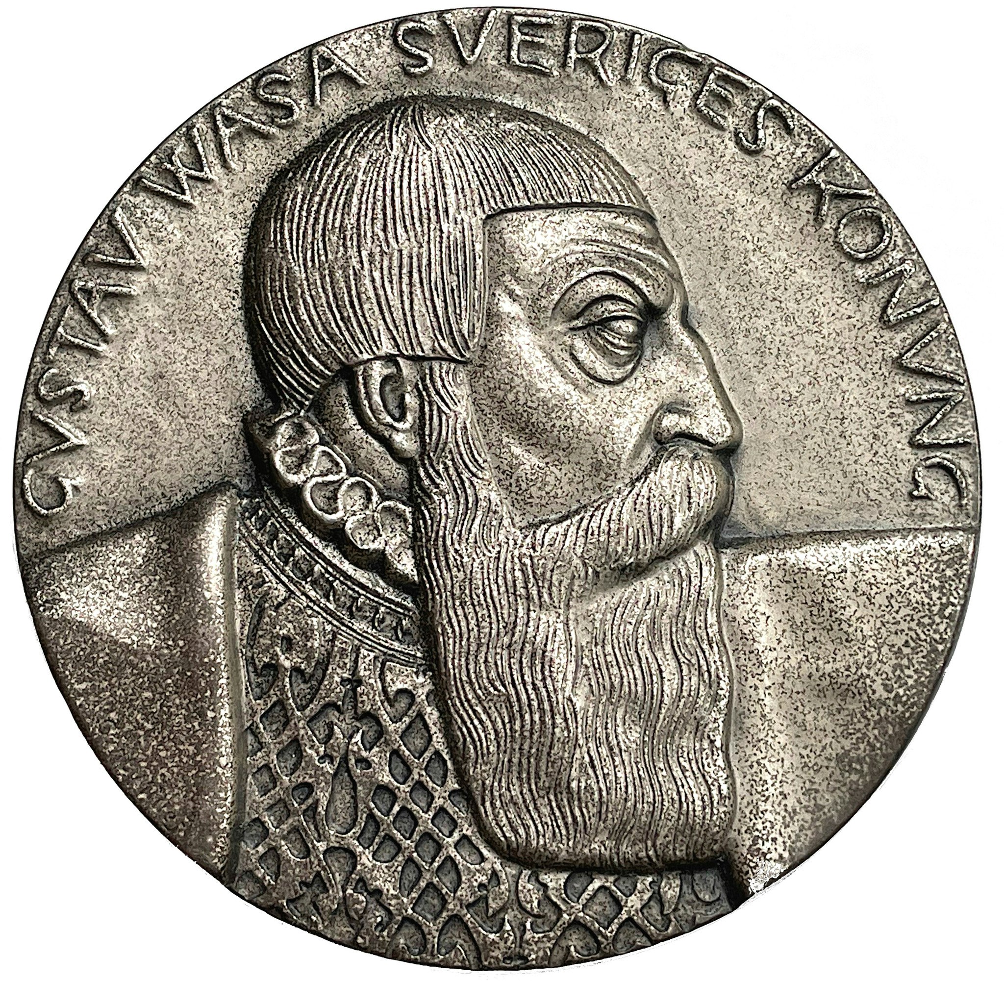 Carl Milles Silvermedalj, Gustav Vasas 400-årsminne 1523-1923 - MYCKET SÄLLSYNT