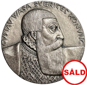 Carl Milles Silvermedalj, Gustav Vasas 400-årsminne 1523-1923 - MYCKET SÄLLSYNT