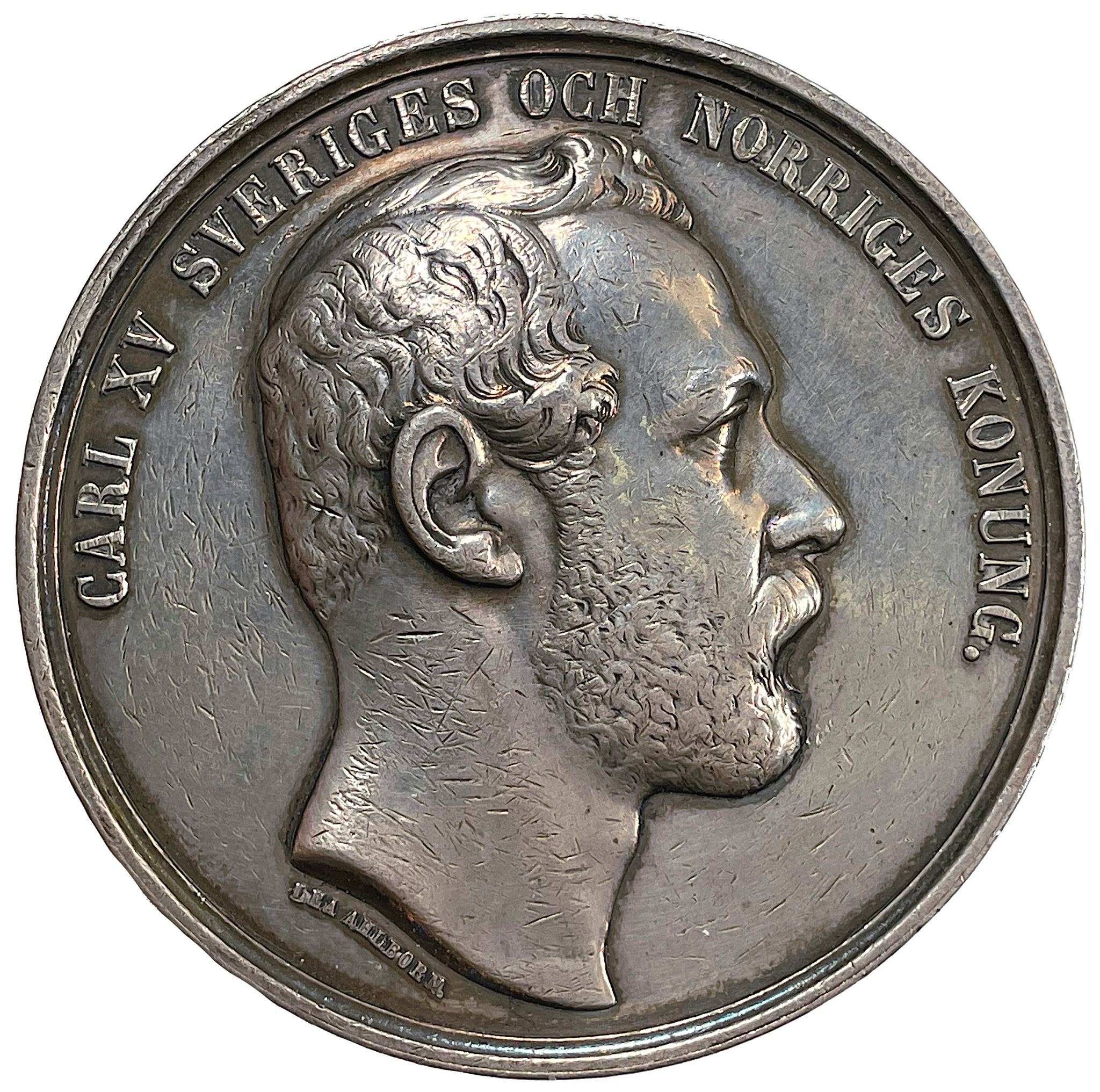 Karl XV - Belöningsmedalj för utställning av gödkreatur och mejerialster (1866) av Lea Ahlborn