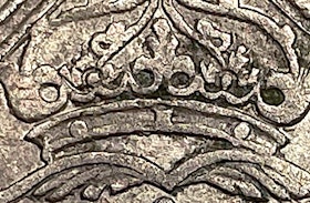 Erik XIV - Gråmunkeholmens myntverk - 16 Öre 1563 med fyrkant i kronringen - Mycket sällsynt variant