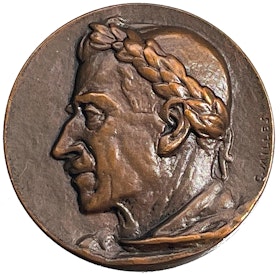 Carl Milles - Verner von Heidenstam 70 år 6 juli 1929 bronsmedalj - Mycket sällsynt