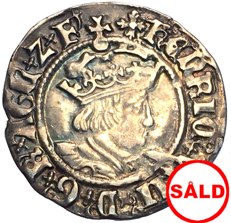 England, Henrik VIII 1509-1547, Half Groat PRAKTEXEMPLAR för typen