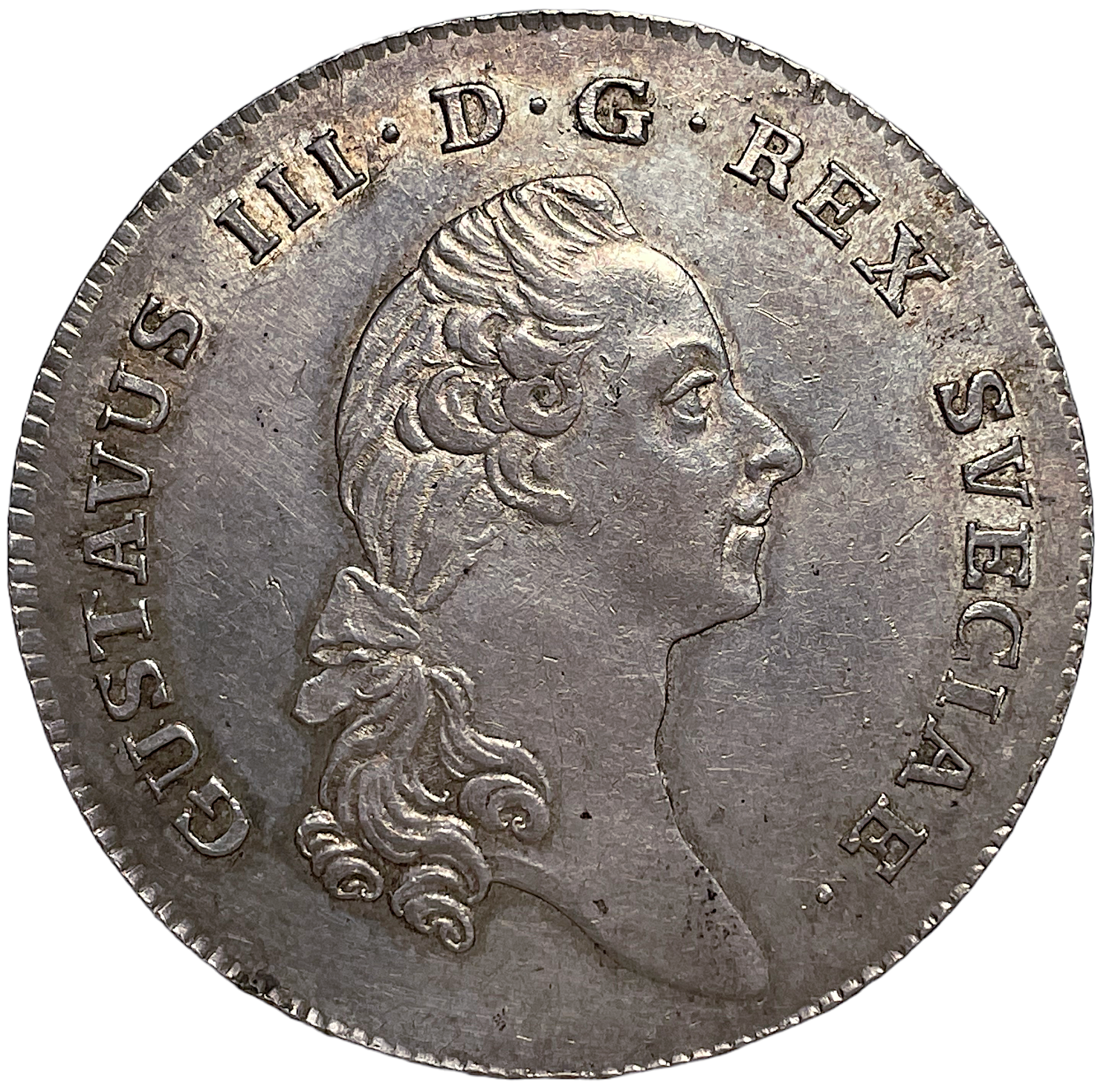 Gustav III - Riksdaler 1782 - Härligt distinkt exemplar med fin lyster