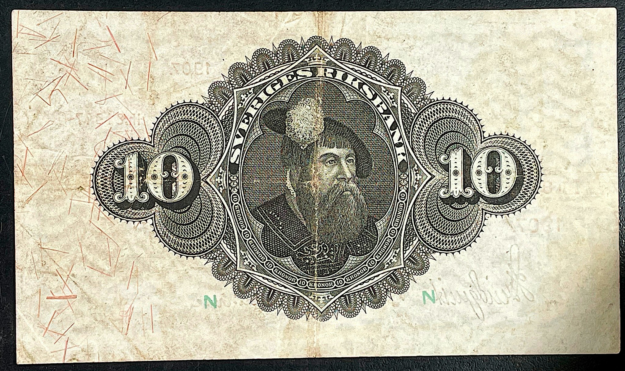 Oskar II - 10 Kronor 1907