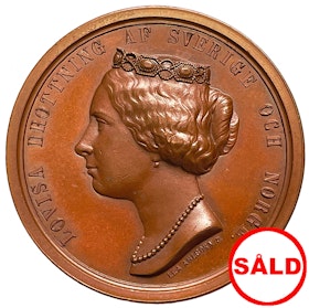 Drottning Lovisas död den 30 Mars 1871 av Lea Ahlborn - Sällsynt i brons - Vackert exemplar