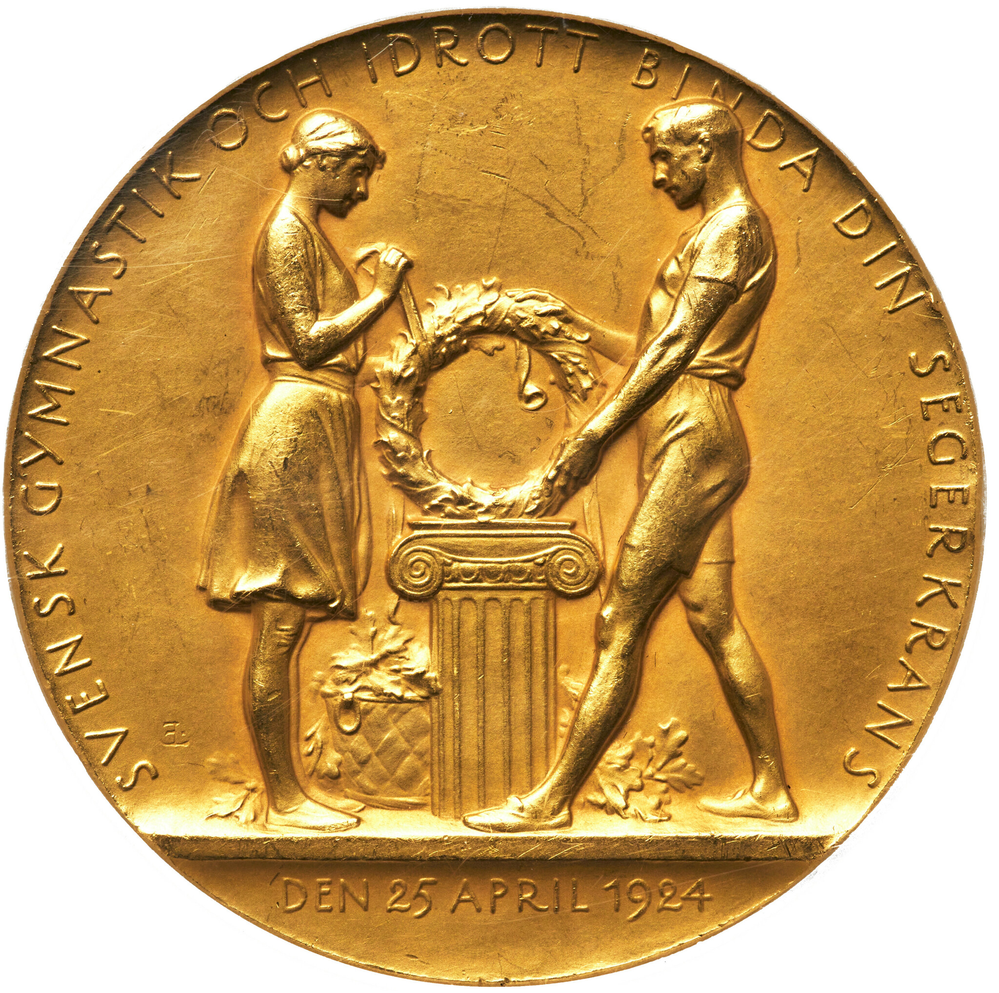 Victor Balck - Unik guldmedalj utdelad av kronprins Gustav Adolf Idrottens fader & ledamot i den första Internationella Olympiska Kommittén