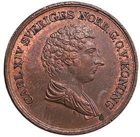 Karl XIV Johan - 2/3 Skilling Banco 1836 - Vackert exemplar