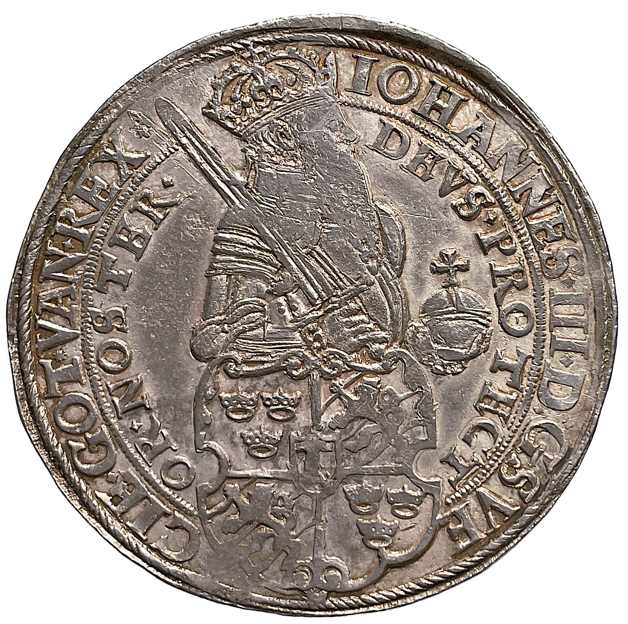 Johan III - Daler 1573 - Ett vackert tekniskt ocirkulerat exemplar med full präglingsglans