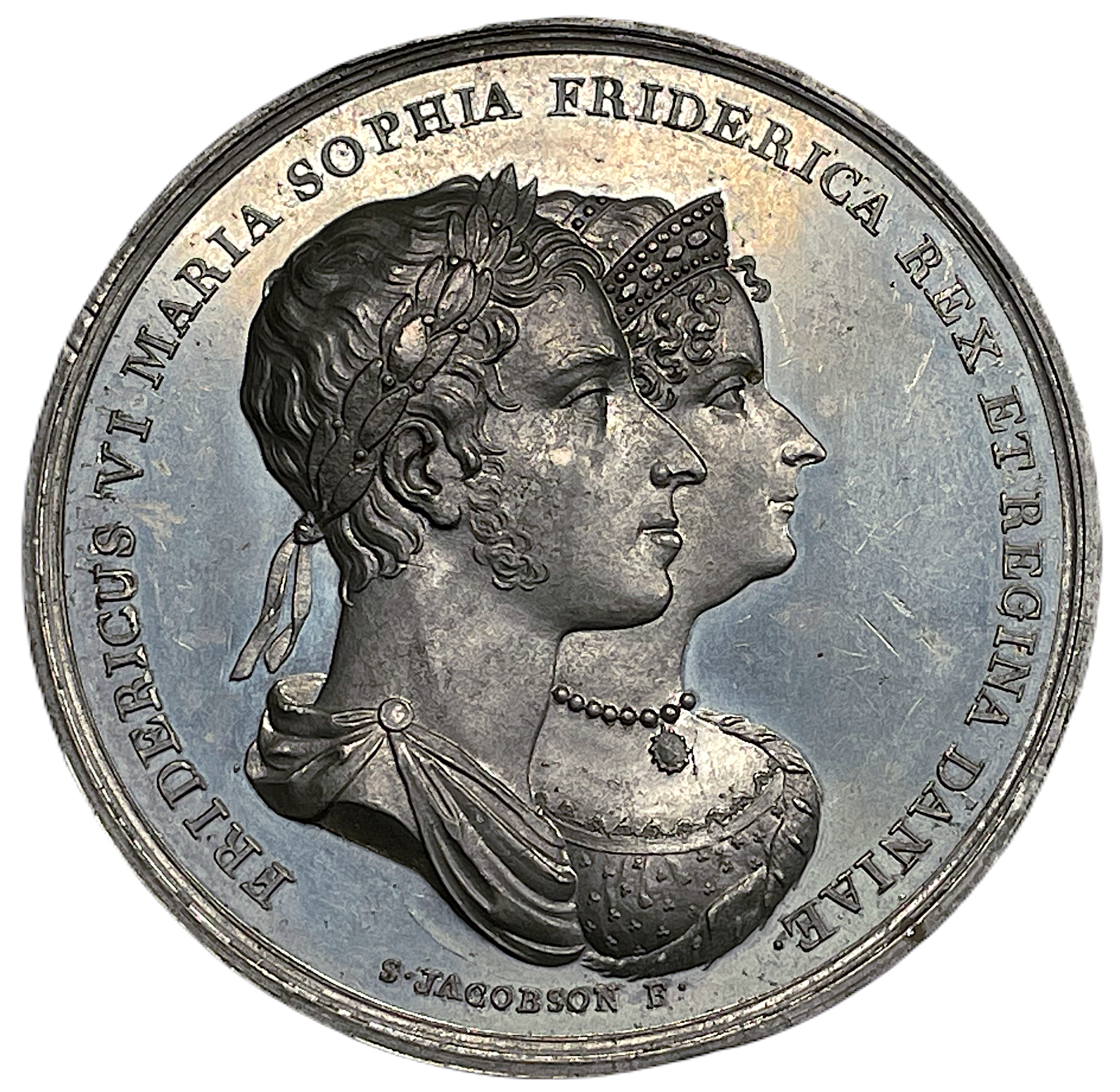 Danmark, Frederik VI och Maria Sophias kröning 31 juli 1815 av S. Jacobson - Ett ocirkulerat toppexemplaron