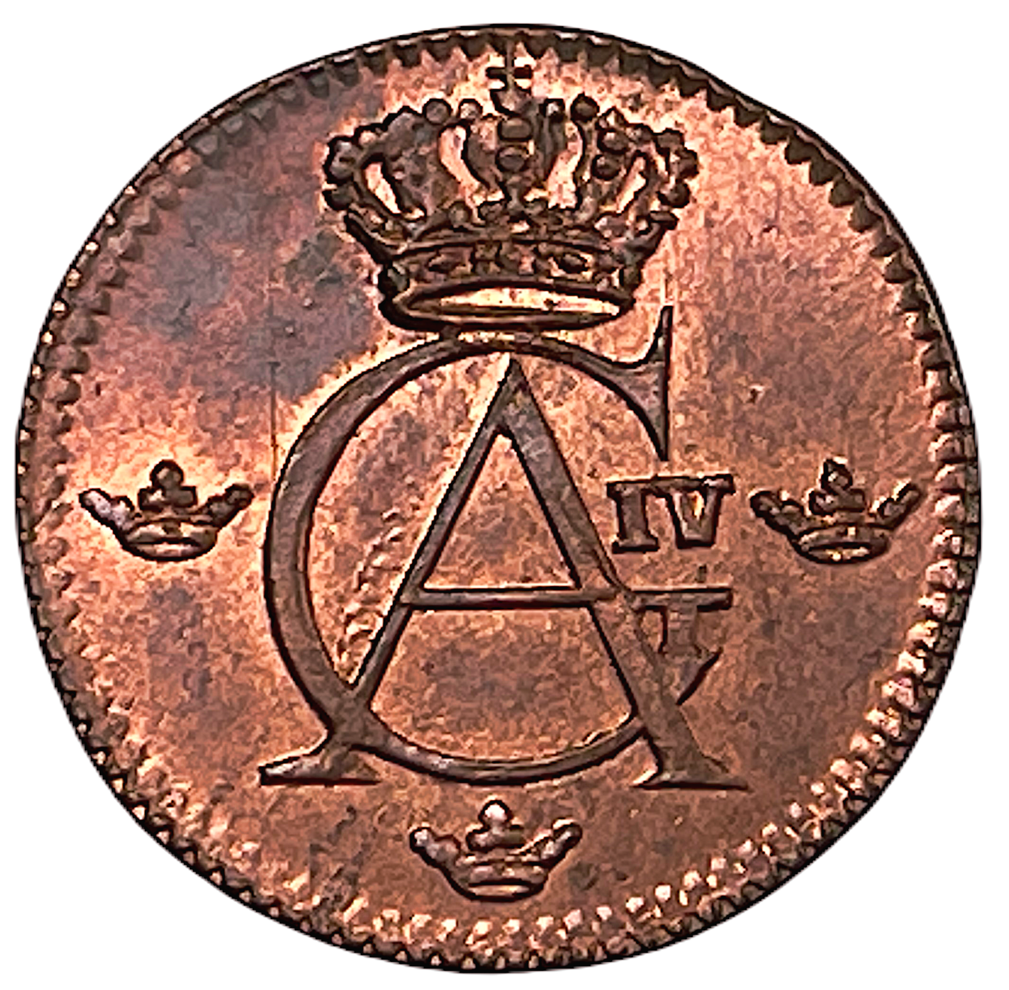 Gustav IV Adolf - 1/12 Skilling 1802 - Vackert rött ocirkulerat exemplar