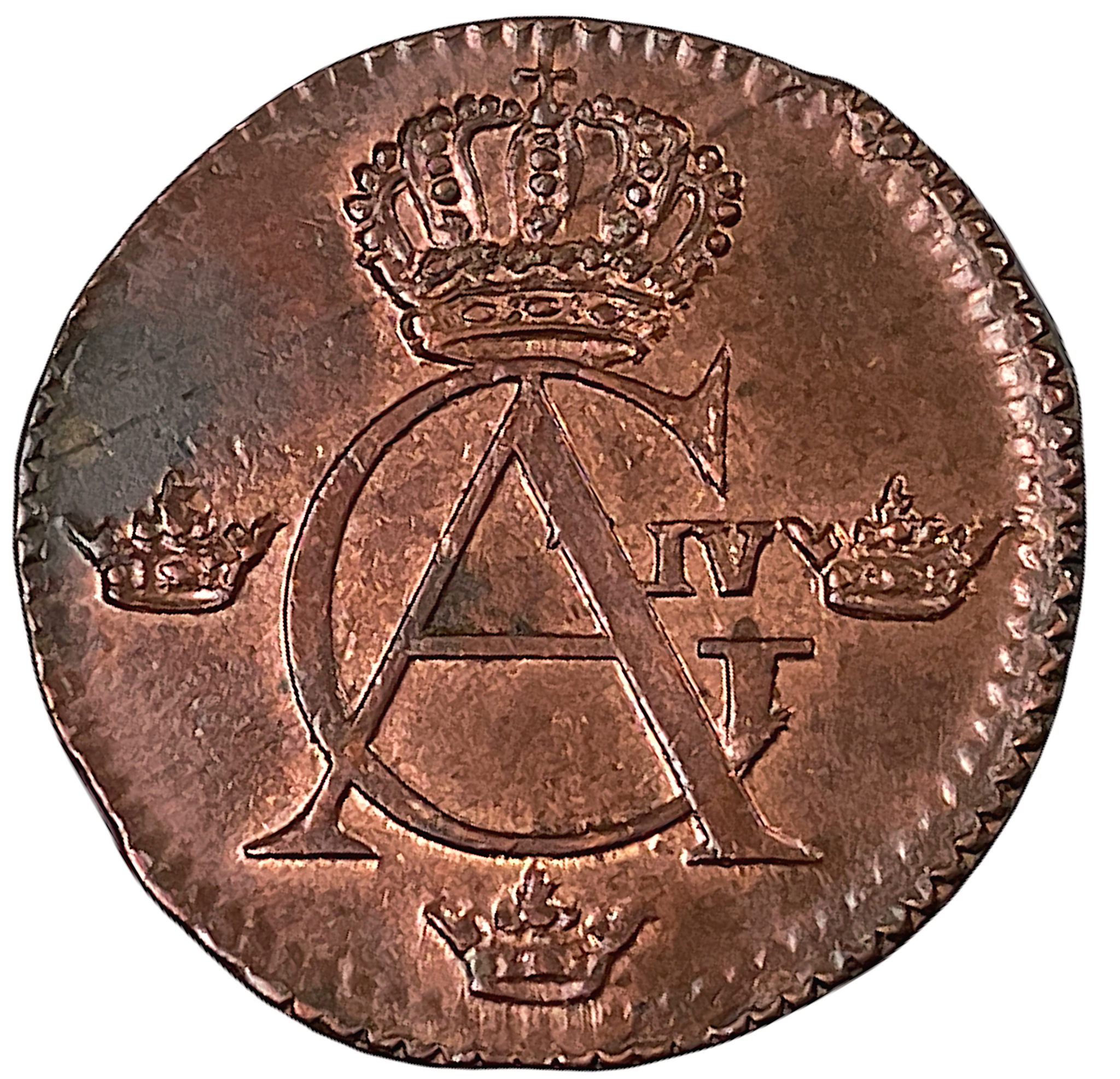 Gustav IV Adolf - 1/4 Skilling 1803 - Ett härligt rött och välpräglat exemplar