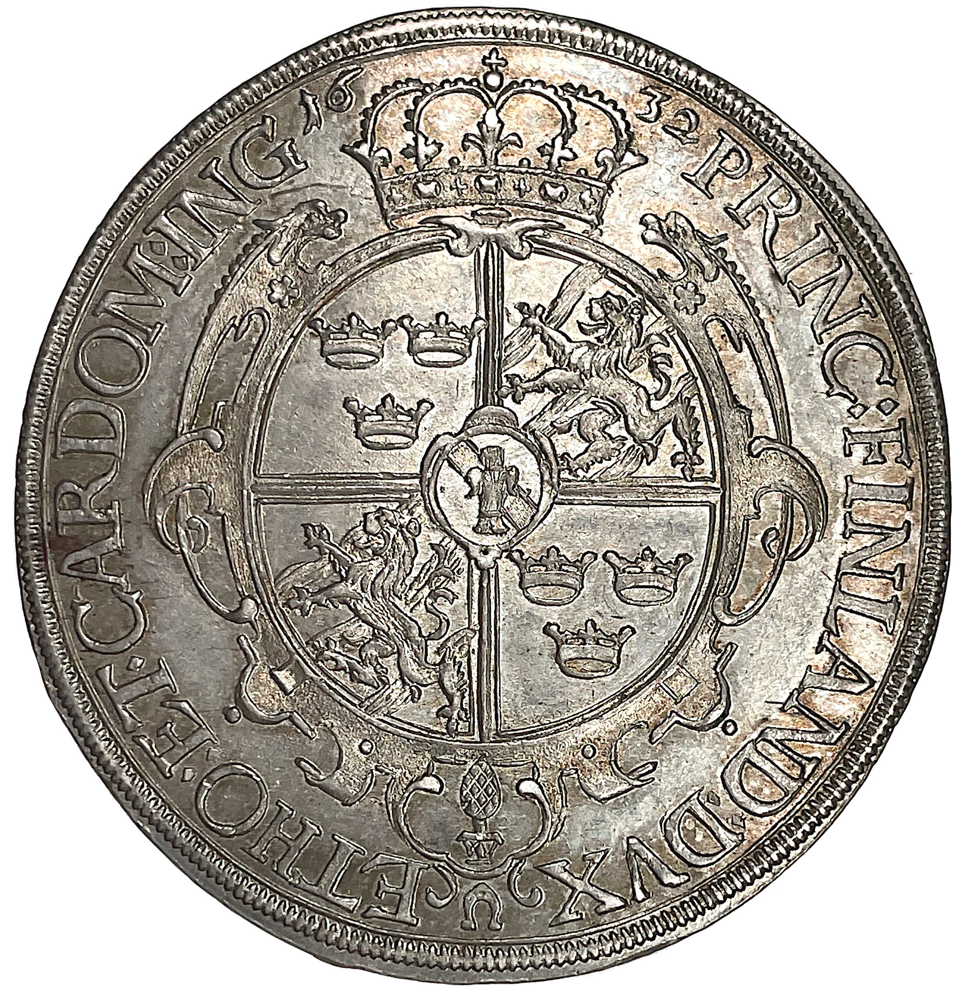 Gustav II Adolf, Augsburg - Mycket vackert exemplar med full präglingsglans