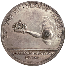 Konungens kröning i Stockholms Storkyrka den 3 maj 1720 av Johann Carl Hedlinger