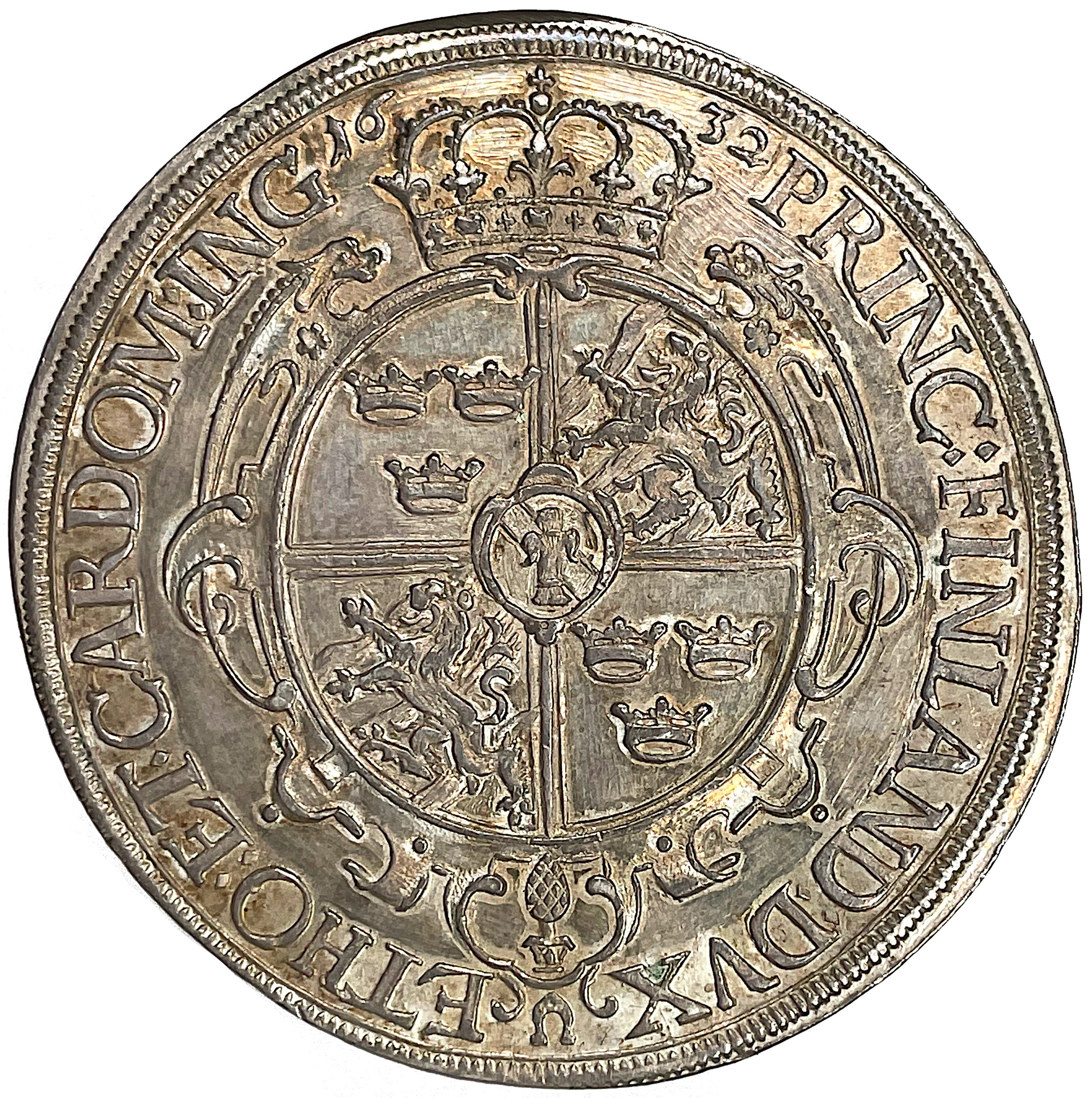 Gustav II Adolf, Augsburg - Taler 1632 - Vackert exemplar