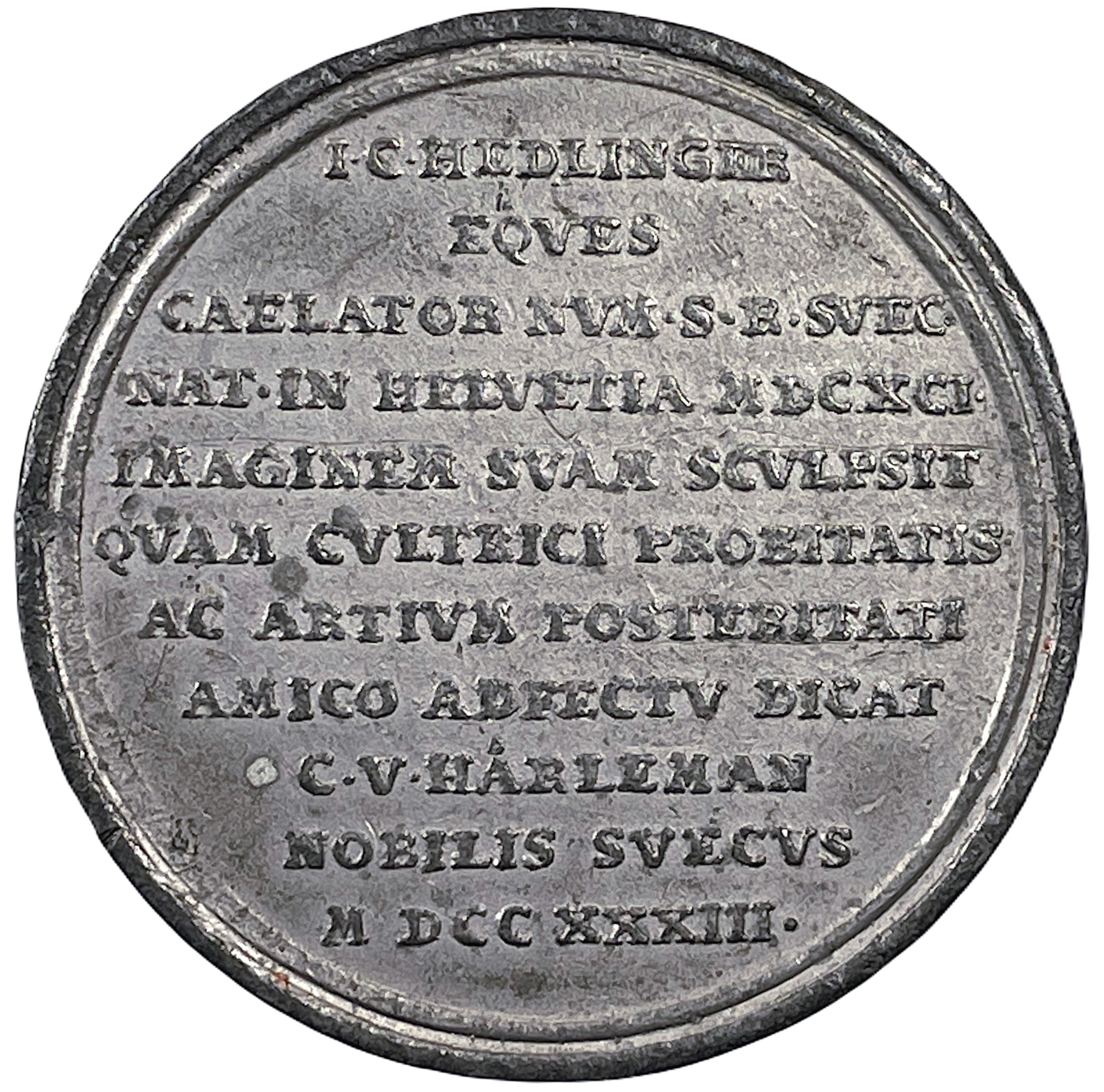 Johann Carl Hedlingers självporträtt 1733 - En vacker och sällsynt medalj