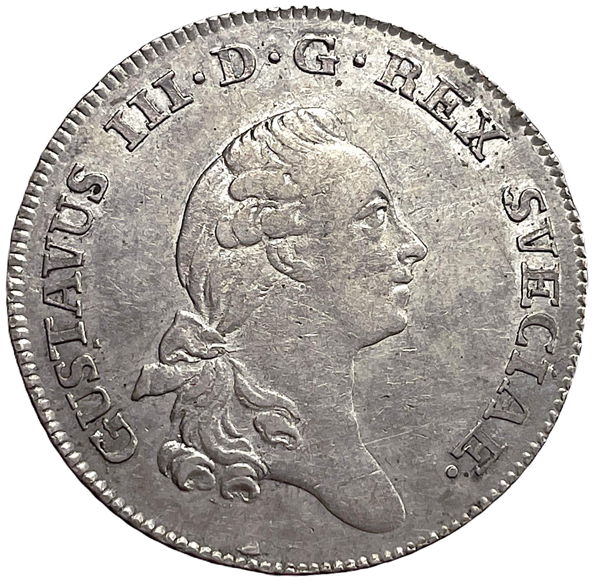 Gustav III - 1/3 Riksdaler 1782 - SÄLLSYNT