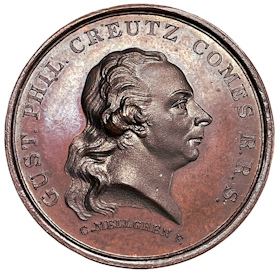 Gustaf Filip Creutz (1731-1785) av Carl Magnus Mellgren - Sveriges regeringschef och undertecknare av den svensk-amerikanska vänskaps- och handelstraktaten med Benjamin Franklin 1783