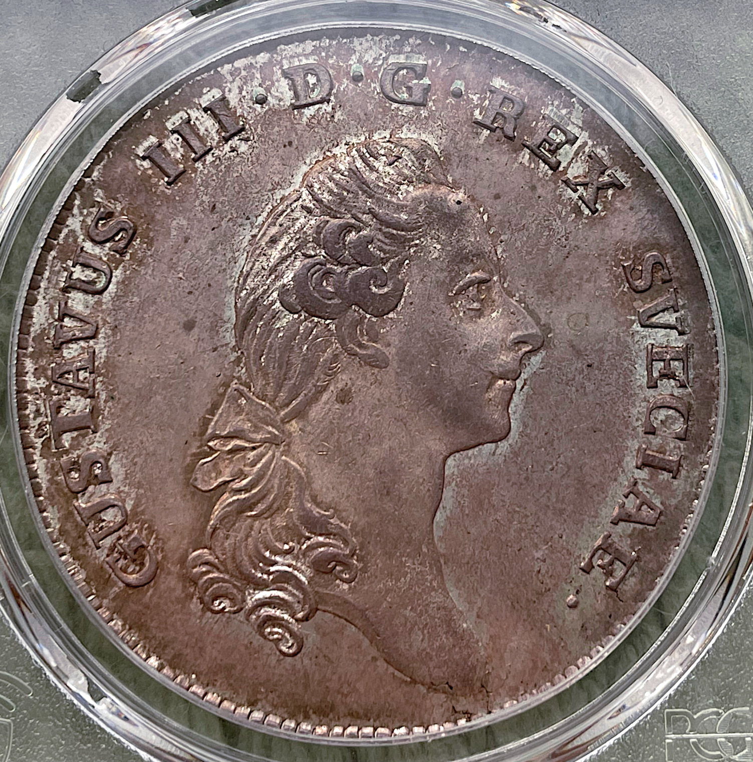 Gustav III - Riksdaler 1782 - Ett underbart exemplar - PCGS MS 64