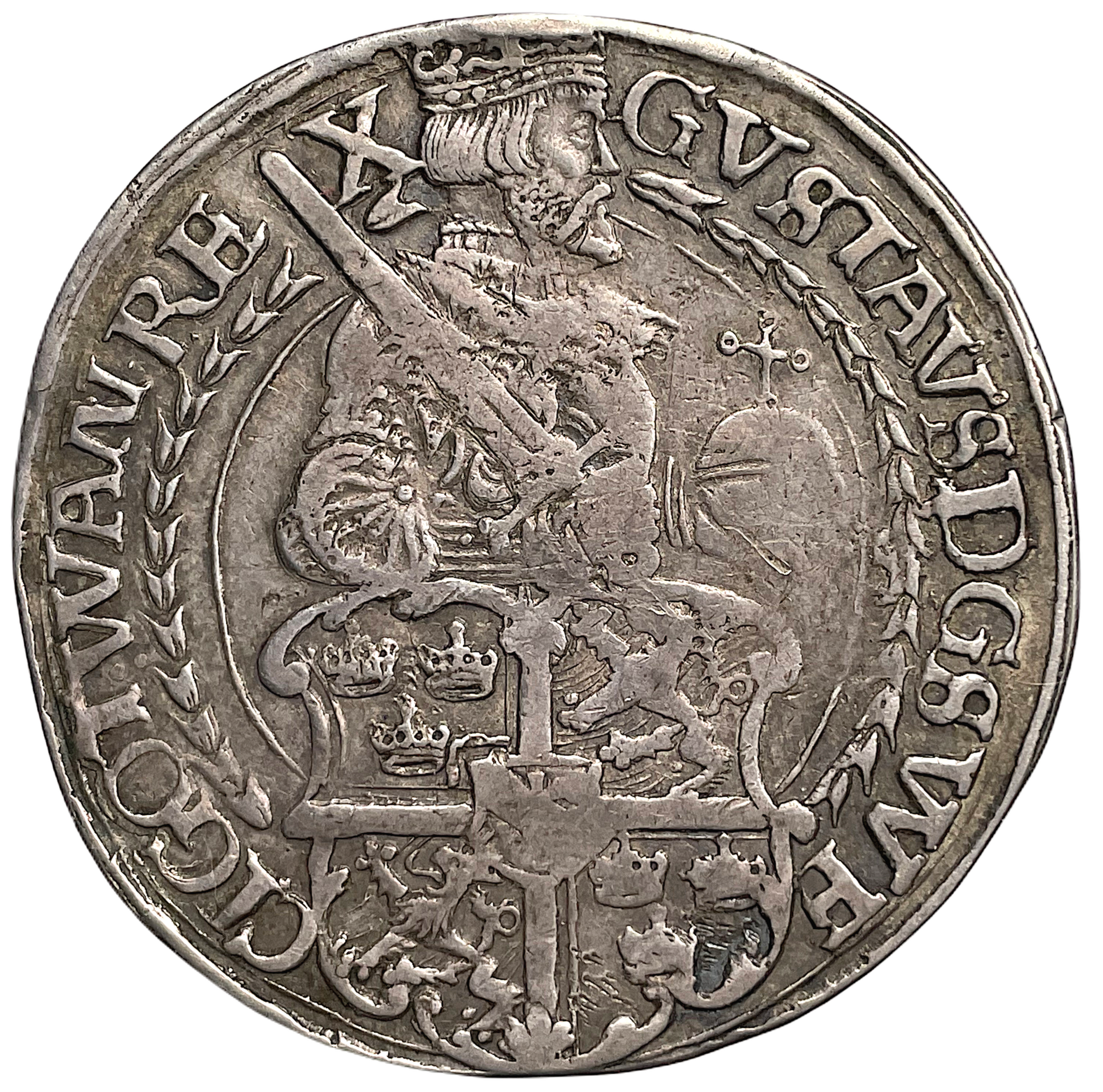Gustav Vasa - Svartsjö - Daler 1544 med helt årtal och större diameter - Sällsynt och tilltalande