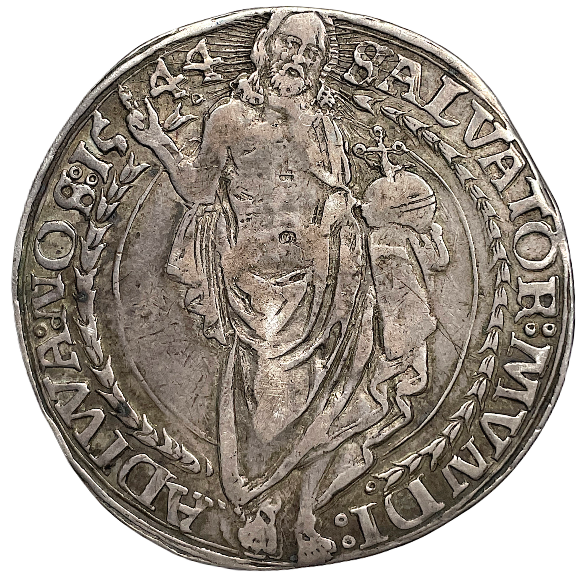 Gustav Vasa - Svartsjö - Daler 1544 med helt årtal och större diameter - Sällsynt och tilltalande