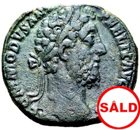 Romerska riket, Commodus 177-192 e.Kr  - Sestertie präglad i Rom 186 e.Kr.