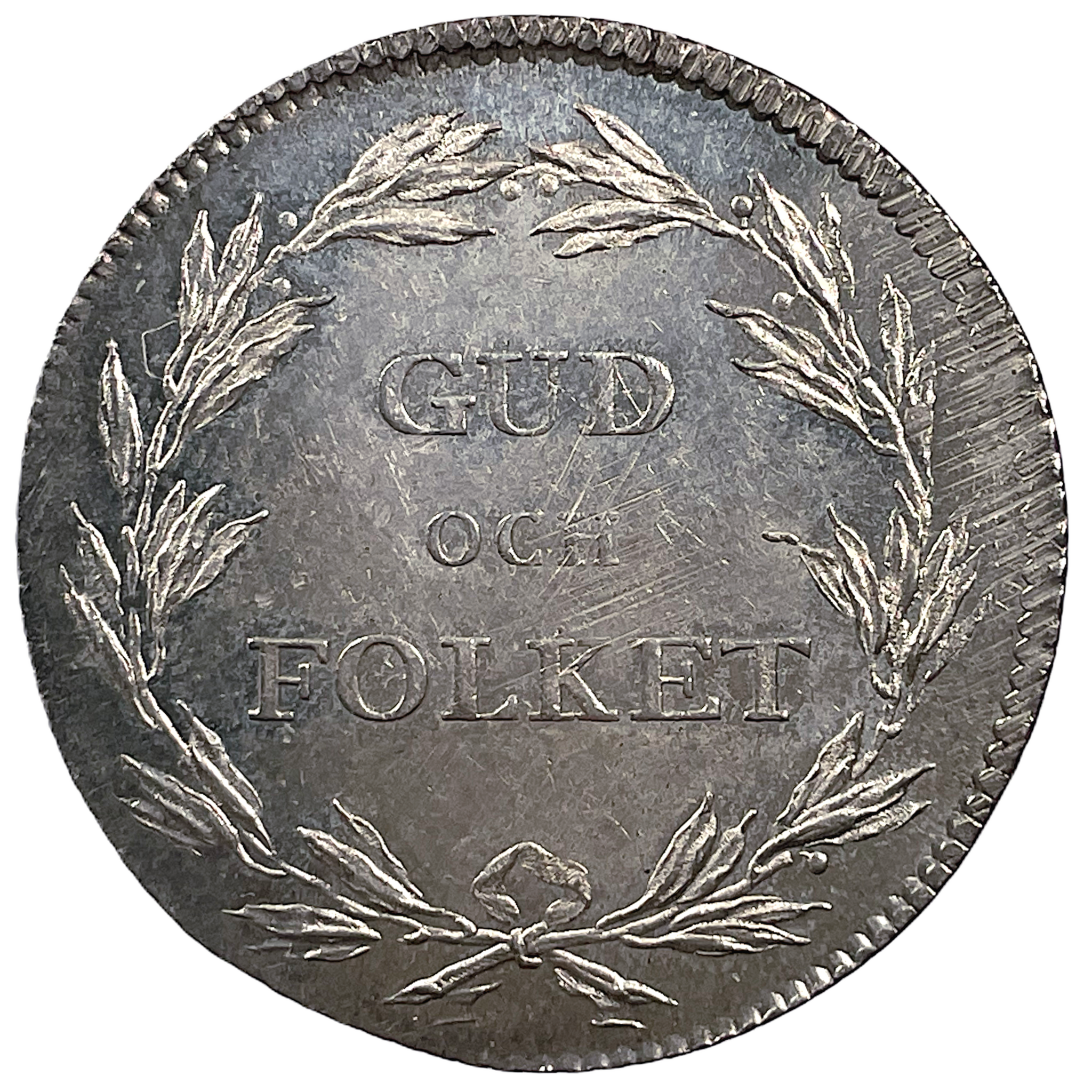 Gustav IV Adolfs kröning - Kastmynt 1/3 Riksdaler 1800 med underbart skarp och frostaktig relief
