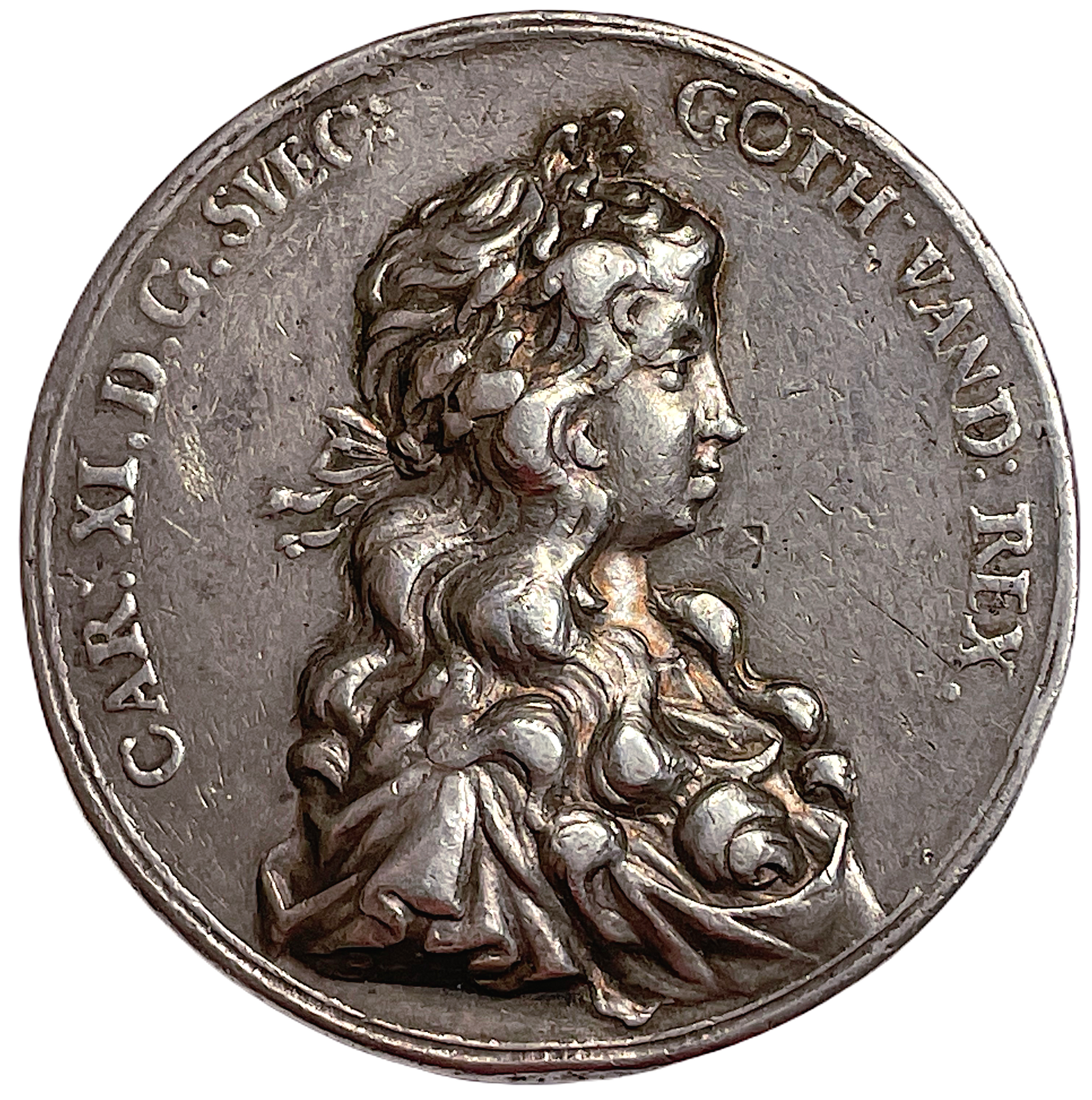 Karl XI:s uppfostran och bildning av Johann Georg Breuer - Sällsynt och med härlig relief - RR
