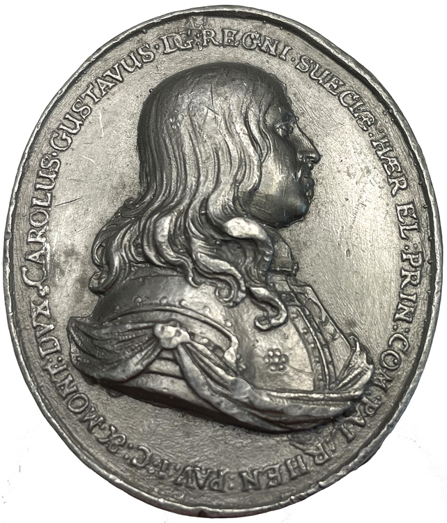Karl (X) Gustav som tronföljare - medalj ca 1649/50 - XR