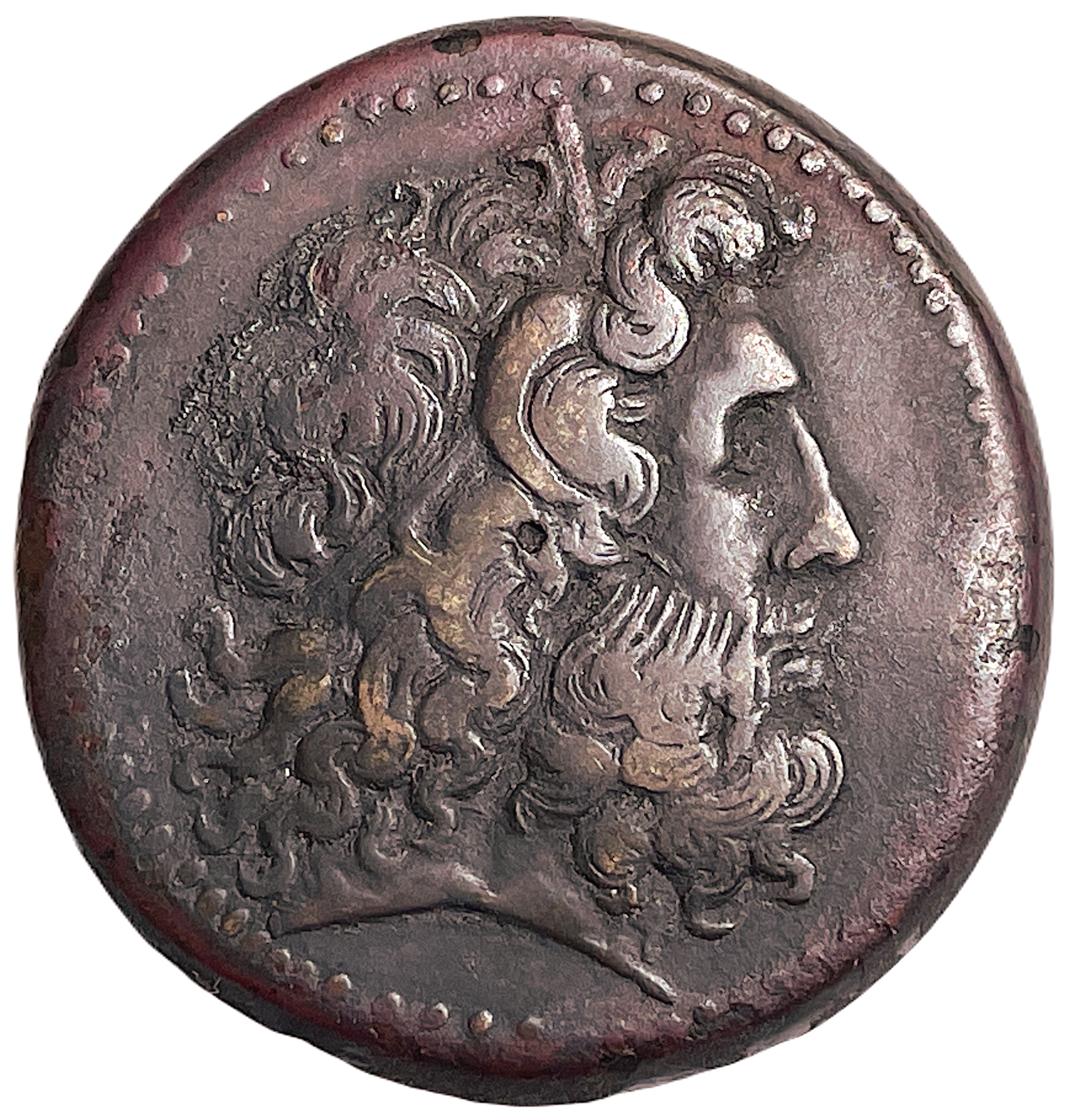 Det Ptolemaiska kungariket. Ptolemaios III (246-222 f.Kr.). Bronsmynt, 42 mm - Ett härligt stort mynt från faraonernas land Egypten