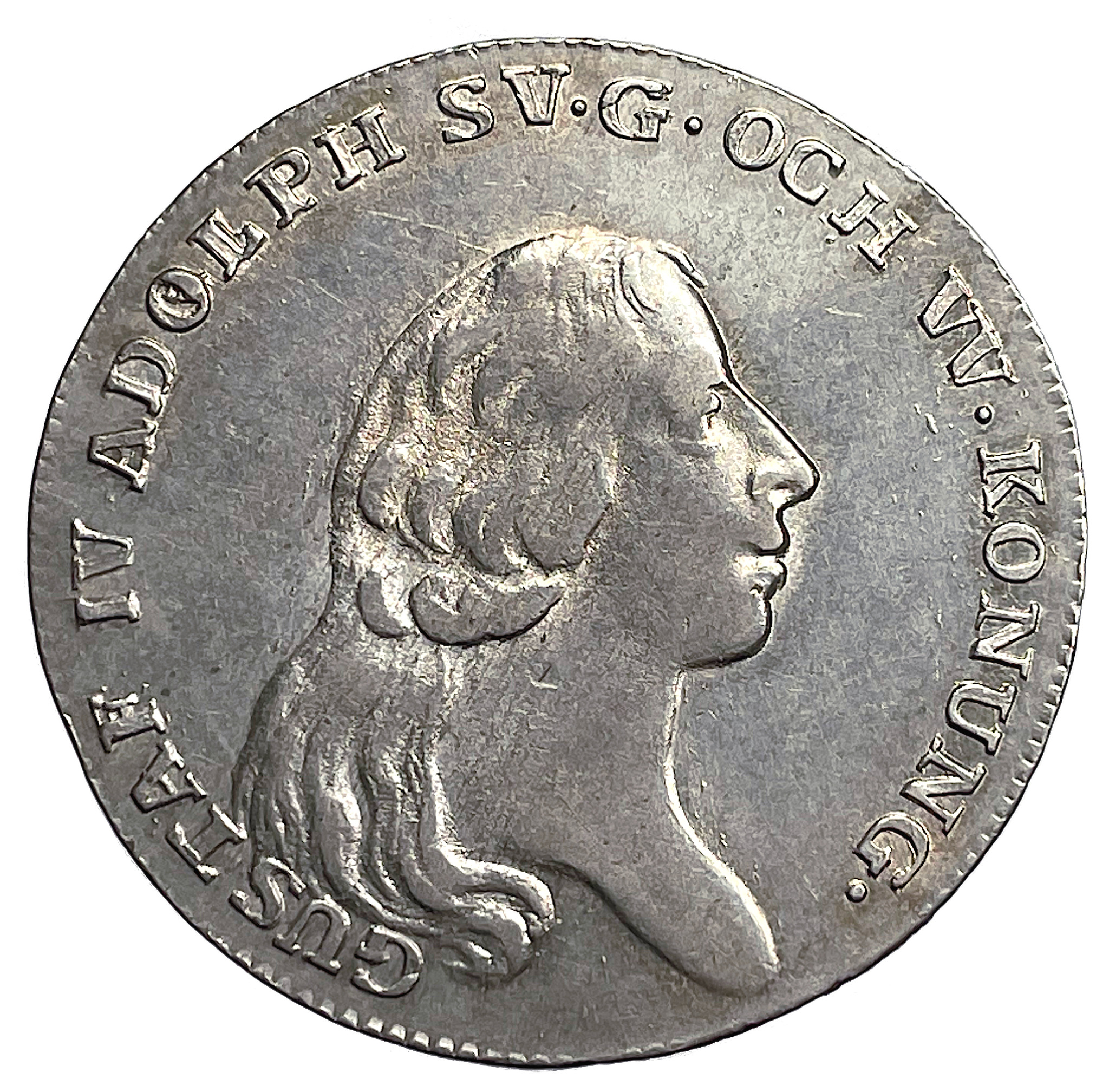 Gustav IV Adolf, 1/3 Riksdaler 1798 - Ett vackert och sällsynt typmynt med nästan full präglingsglans