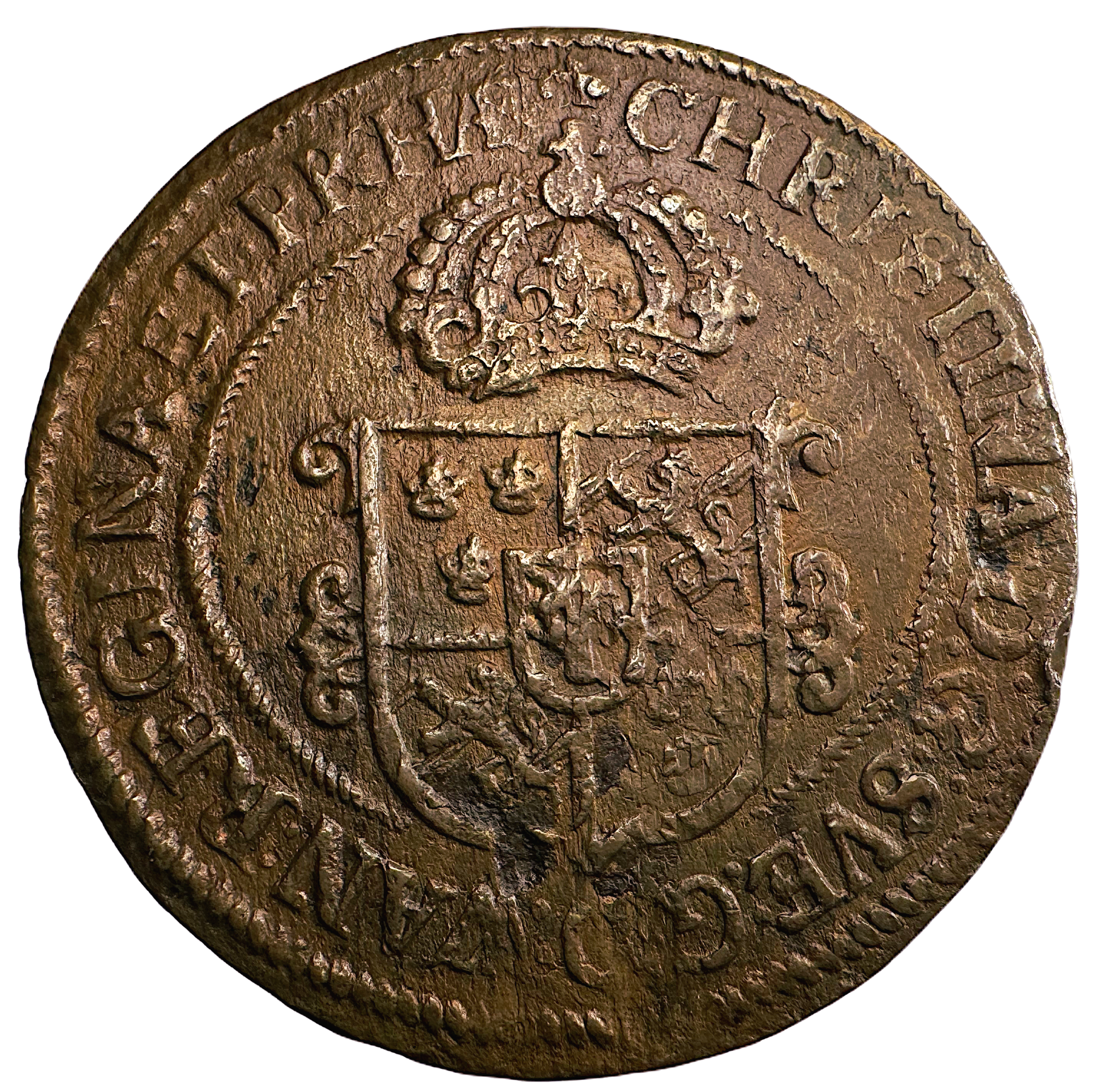 Kristina - 1 Öre 1650 - Vackert exemplar