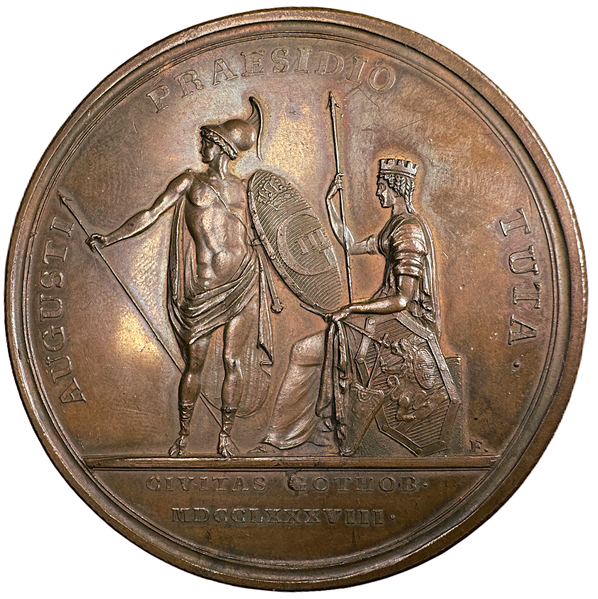 Konungen räddar Göteborg från den danska krigshärens anfall i oktober 1788 av Carl Gustaf Fehrman - Mycket sällsynt