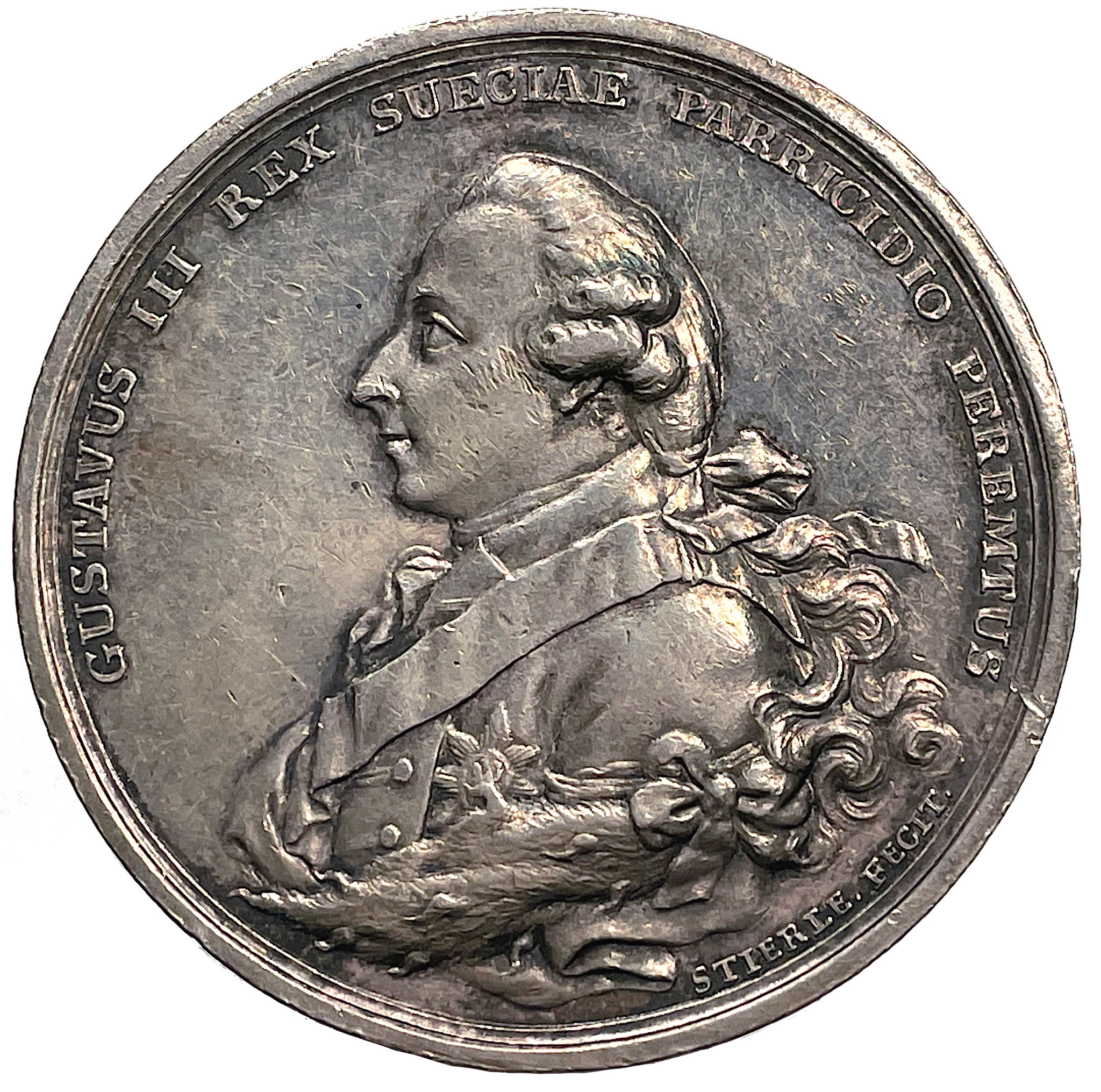 Gustav III:s död den 29 mars och begravning i Riddarholmskyrkan den 14 maj 1792 av Johann Gottfried Stierle