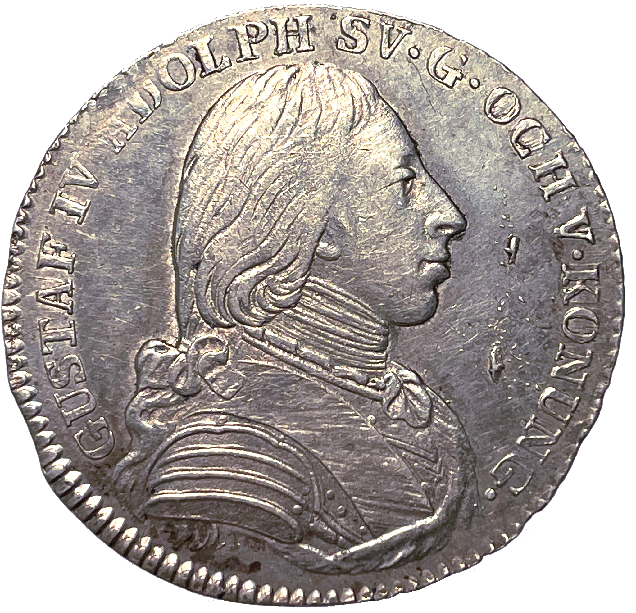 Gustav IV Adolf 1/6 Riksdaler 1806 - Ett vackert småmynt med delvis bevarad präglingsglans