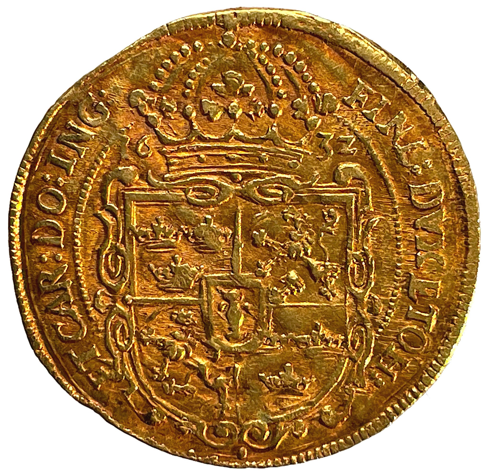 Gustav II Adolf, Nürnberg, Dukat 1632 - Tilltalande exemplar