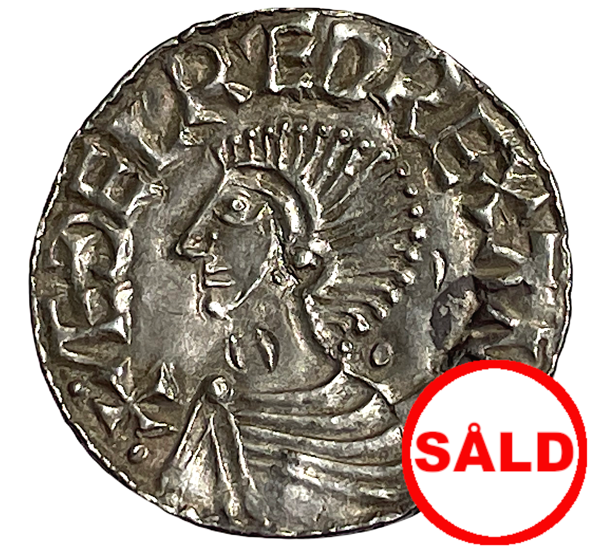 Æthelred II (978-1016). LONDON. Penny. Long cross. Mm LEOFNOD