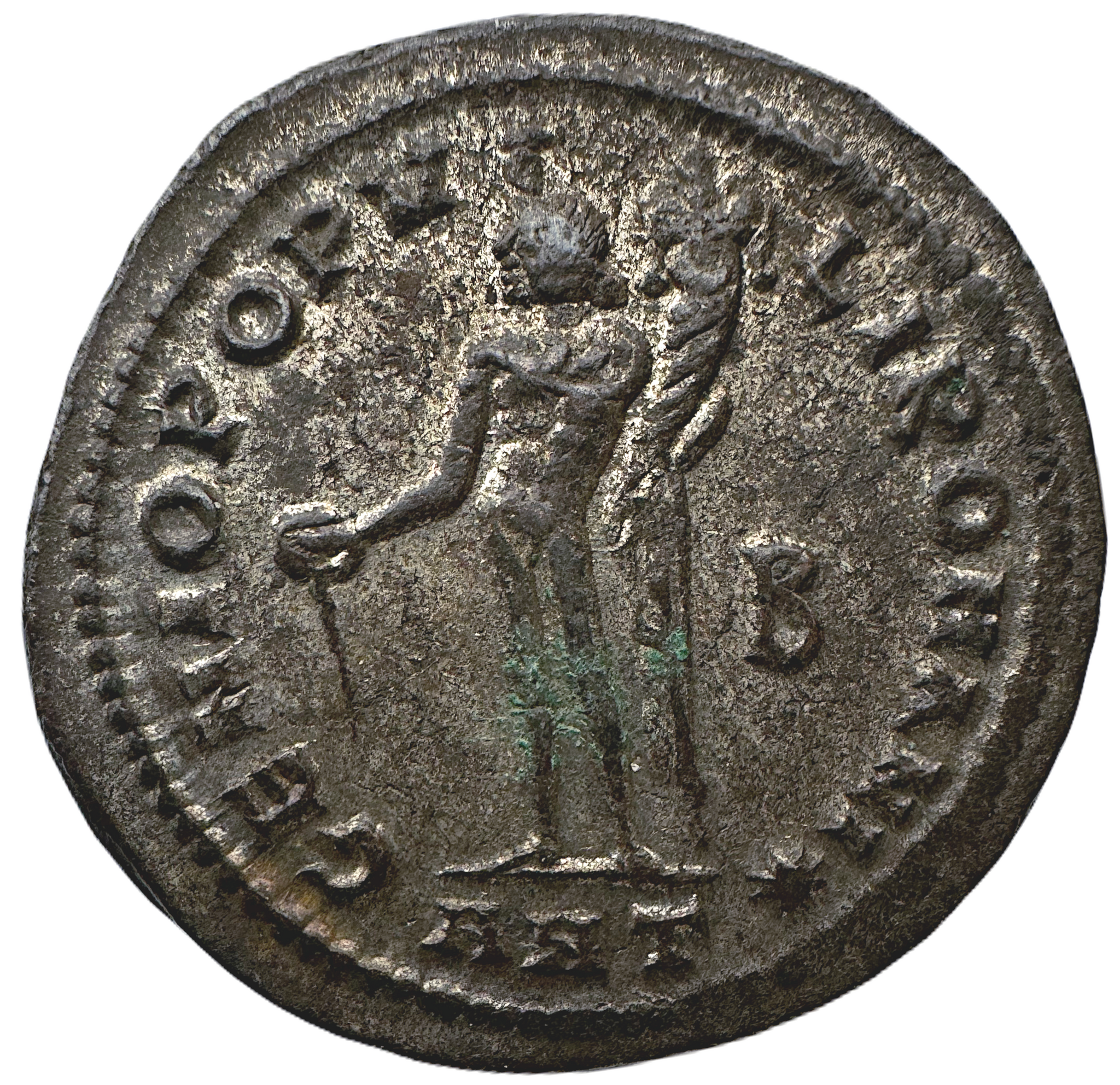 Maximianus 286-310 e.Kr - Follis med fin silverlyster, präglad i Antiochia