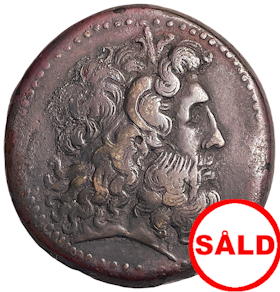 Det Ptolemaiska kungariket. Ptolemaios III (246-222 f.Kr.). Bronsmynt, 42 mm - Ett härligt stort mynt från faraonernas land Egypten