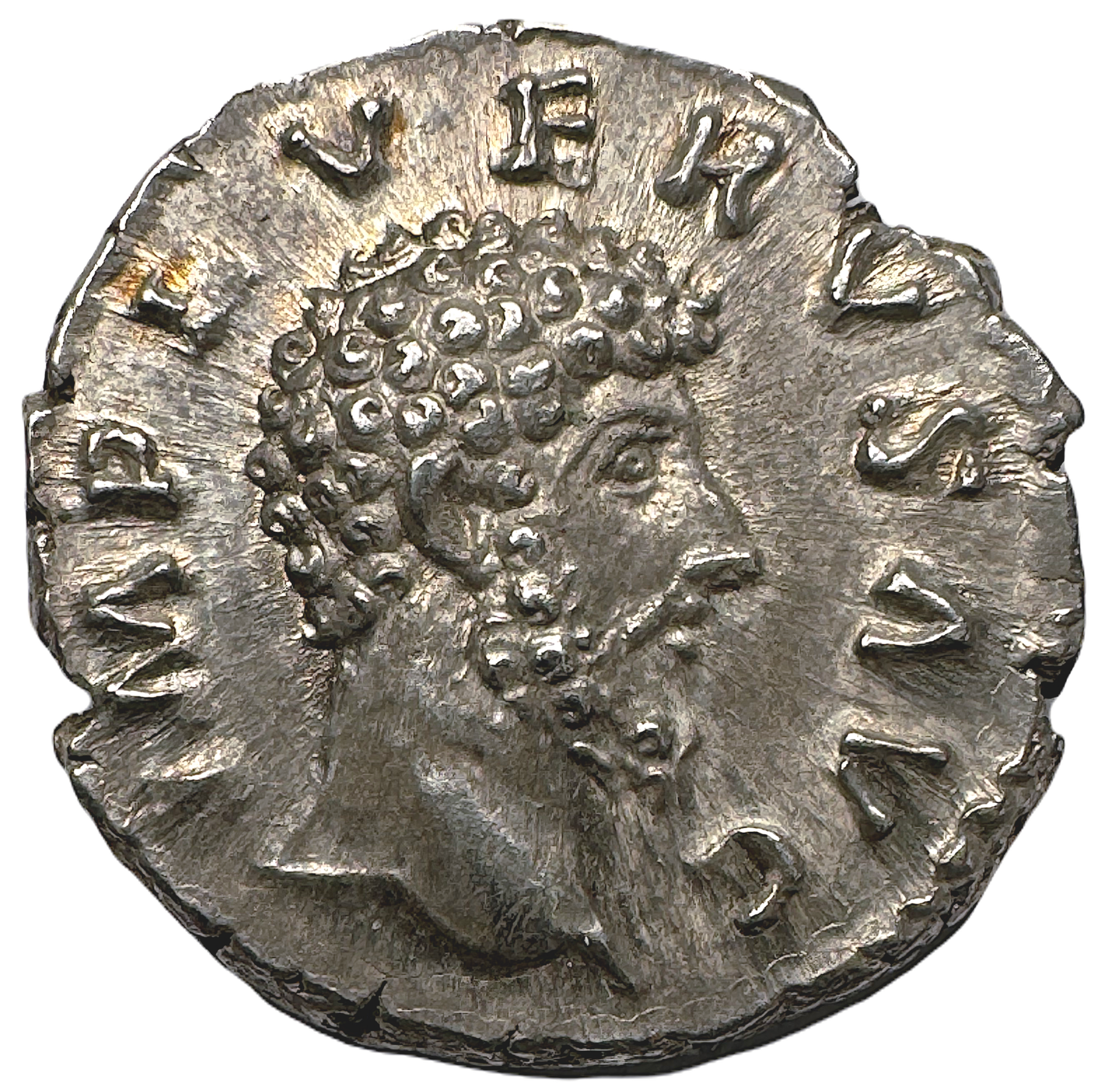 Lucius Verus 161-169 e.Kr - Denar - Vackert exemplar med Providentia