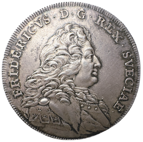 Fredrik I - Riksdaler 1744 - Ett mycket vackert exemplar med fina fält