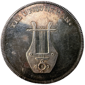Kungliga musikaliska akademiens belöningsmedalj i silver av Carl Gustaf Fehrman (1797)