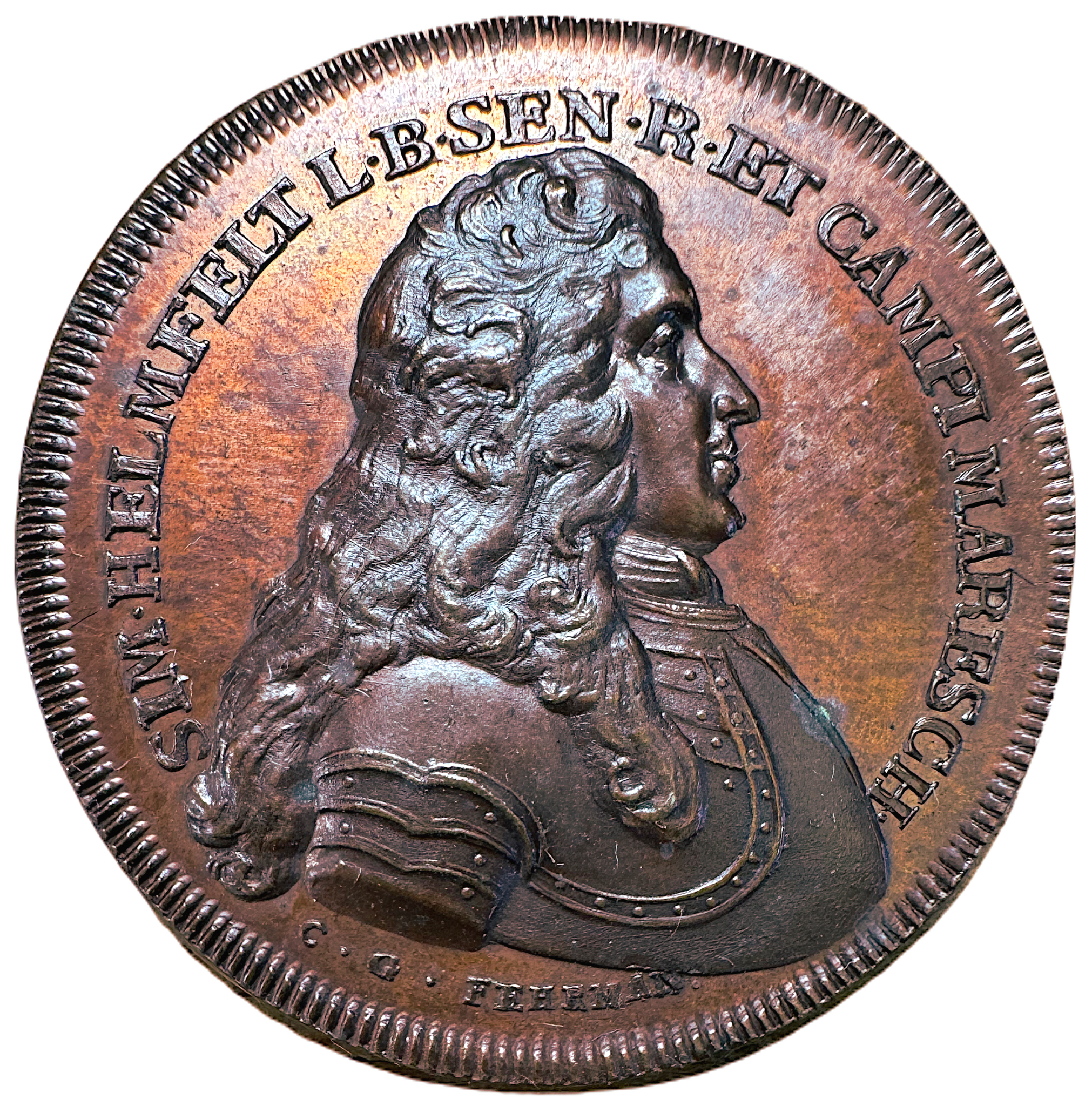 Simon Helmfelt (1617-1677) av C.G. Fehrman 1792 - Överbefälhavare i Skånska kriget - Vackert toppexemplar