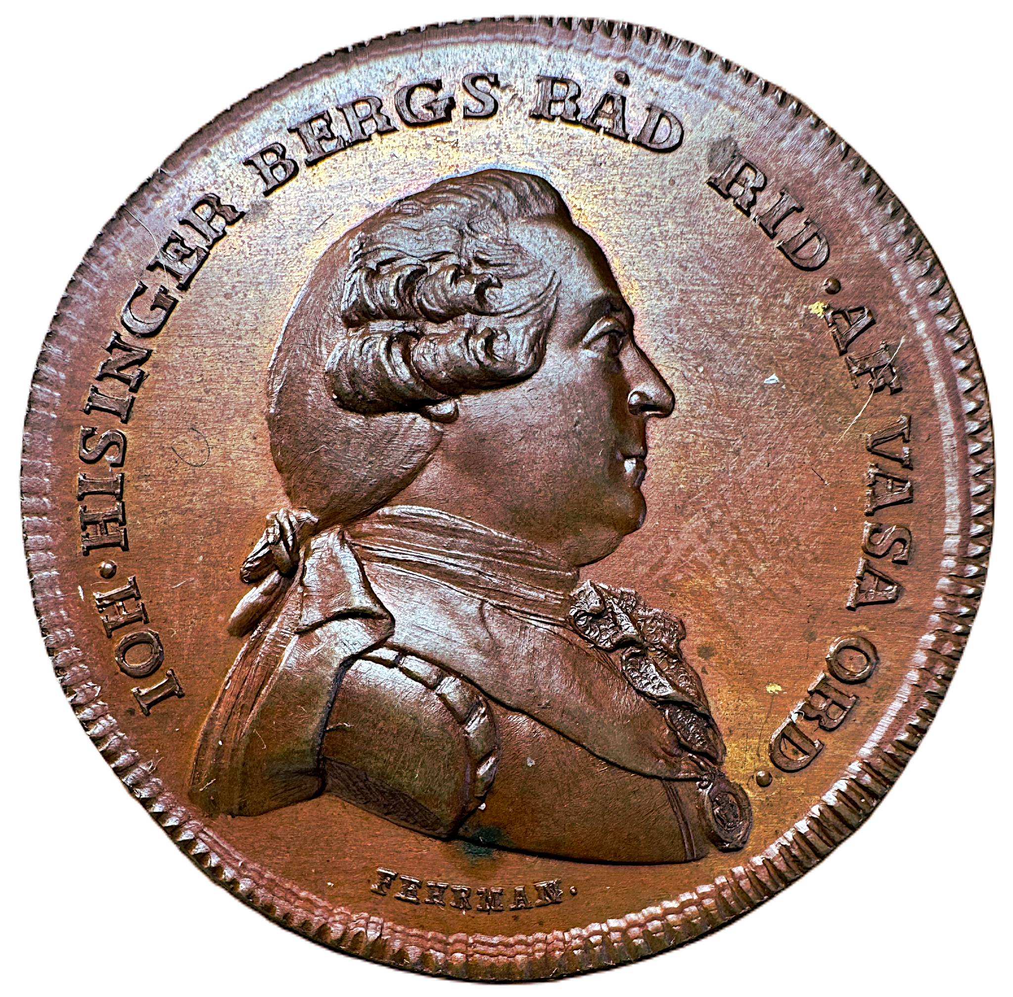 Johan Hisinger av Carl Gustaf Fehrman 1791 - Stödde Gustav III:s statskupp 1772