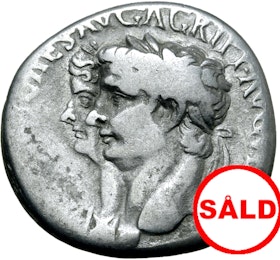 Claudius med Agrippina II, 41-54 e.Kr - Mindre Asien, Cistofor, mycket sällsynt