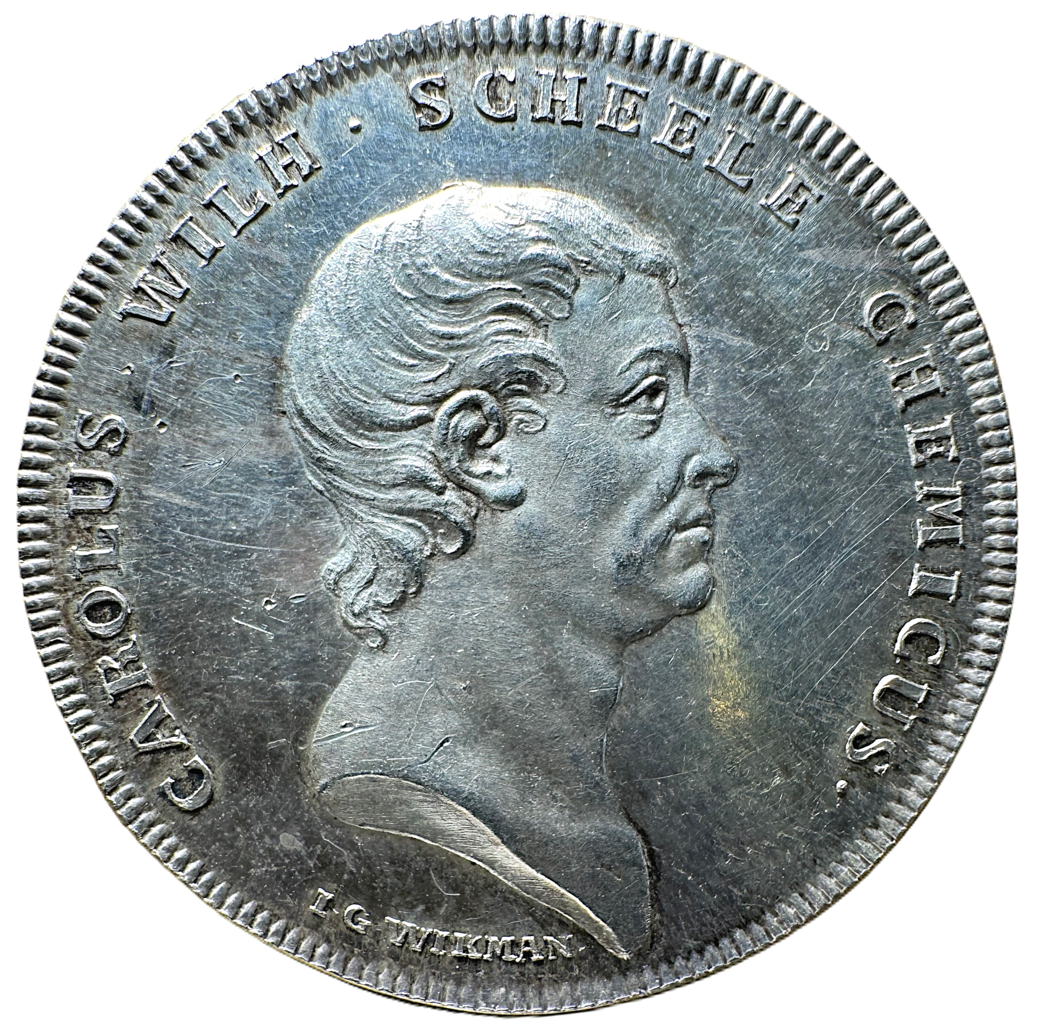 Carl Wilhelm Scheele (1742-1786) - En av de mest framstående kemisterna i Europa - graverad av Wikman 1789